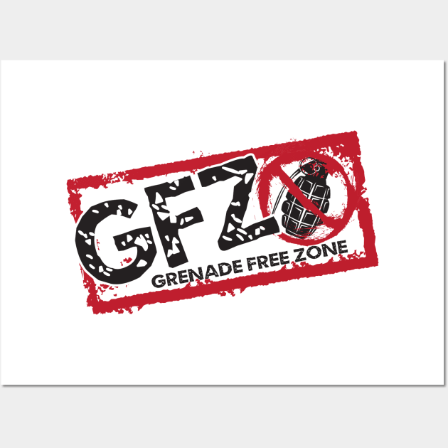 Grenade Free Zone Alternate Wall Art by The Grind Calls